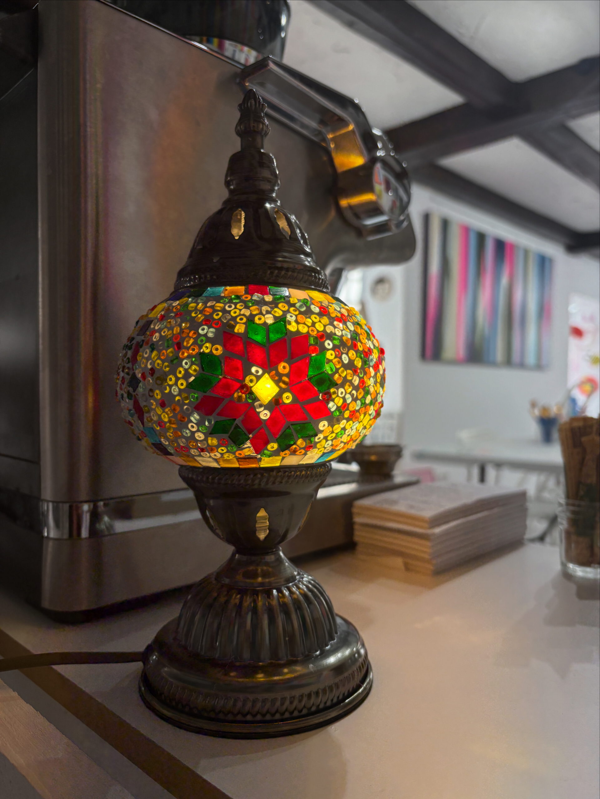 DIY-Mosaiklampenset BUNT (warmes Licht)