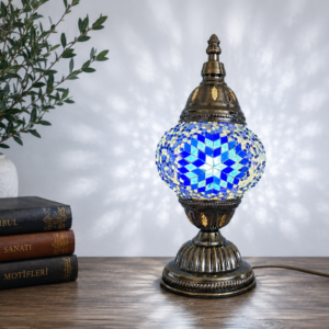 DIY-Mosaiklampenset blau (kaltes Licht)
