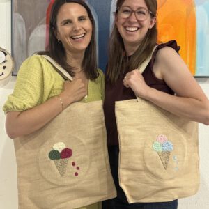DIY-Needle Punch Jutetasche EIS